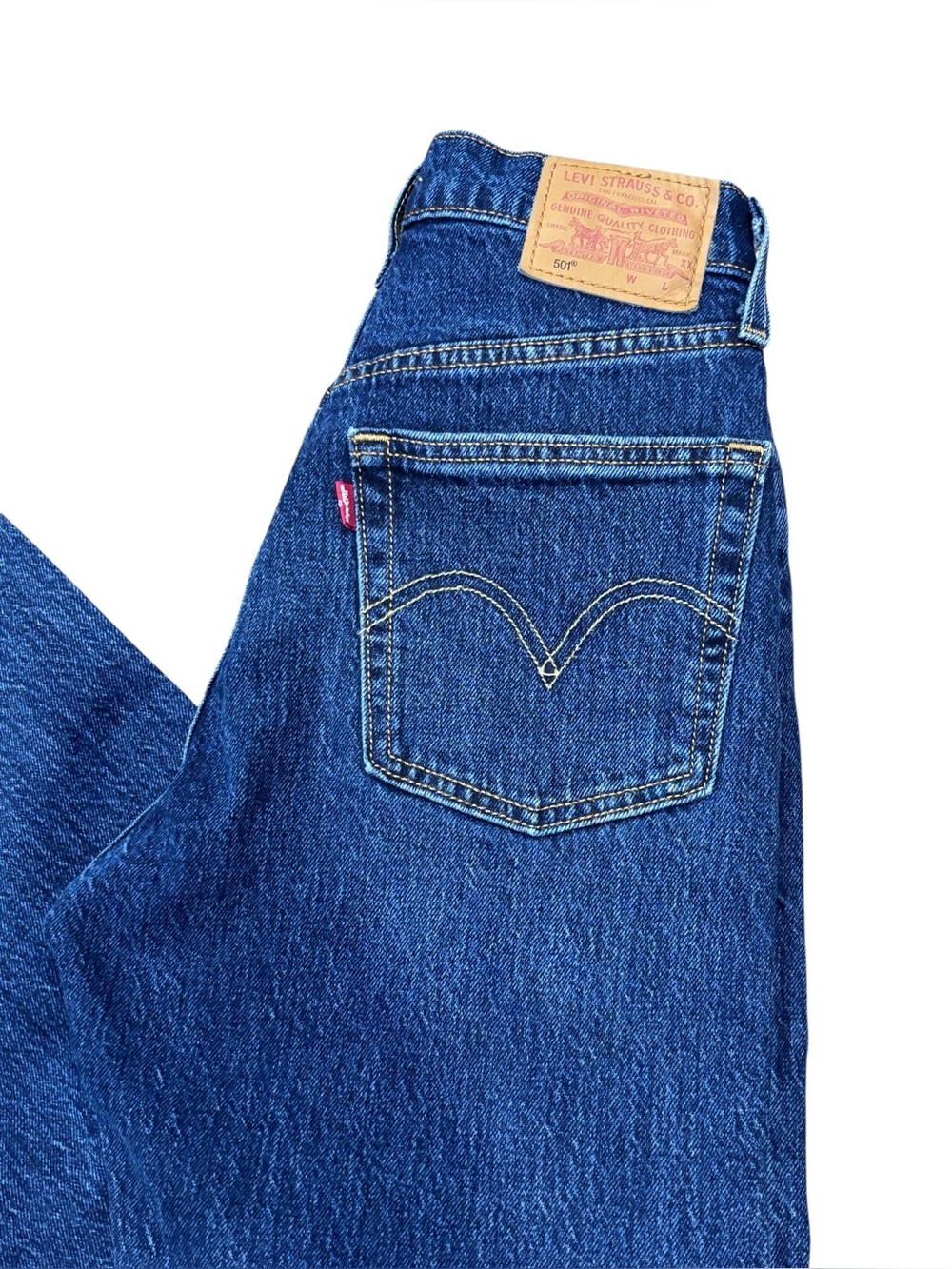 Levi’s 501 Original Straight Leg Button Fly Blue Jeans W 24 L 30